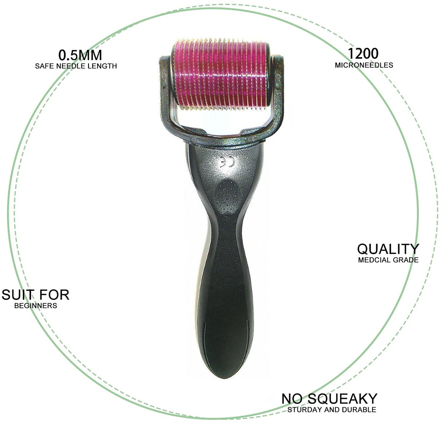 Derma Roller 1200 Titanium Microneedling Roller 0.5mm