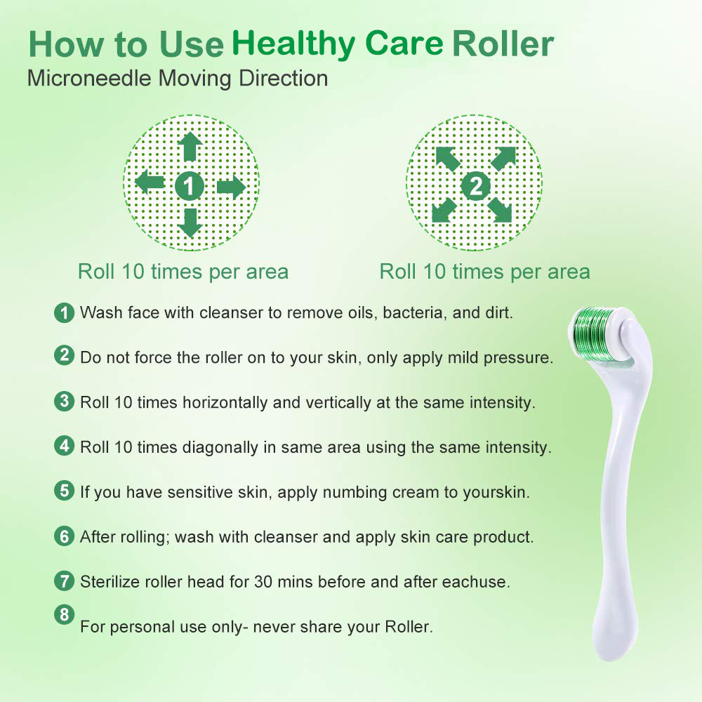 Derma Roller 540 Titanium Microneedling Roller 1.5mm