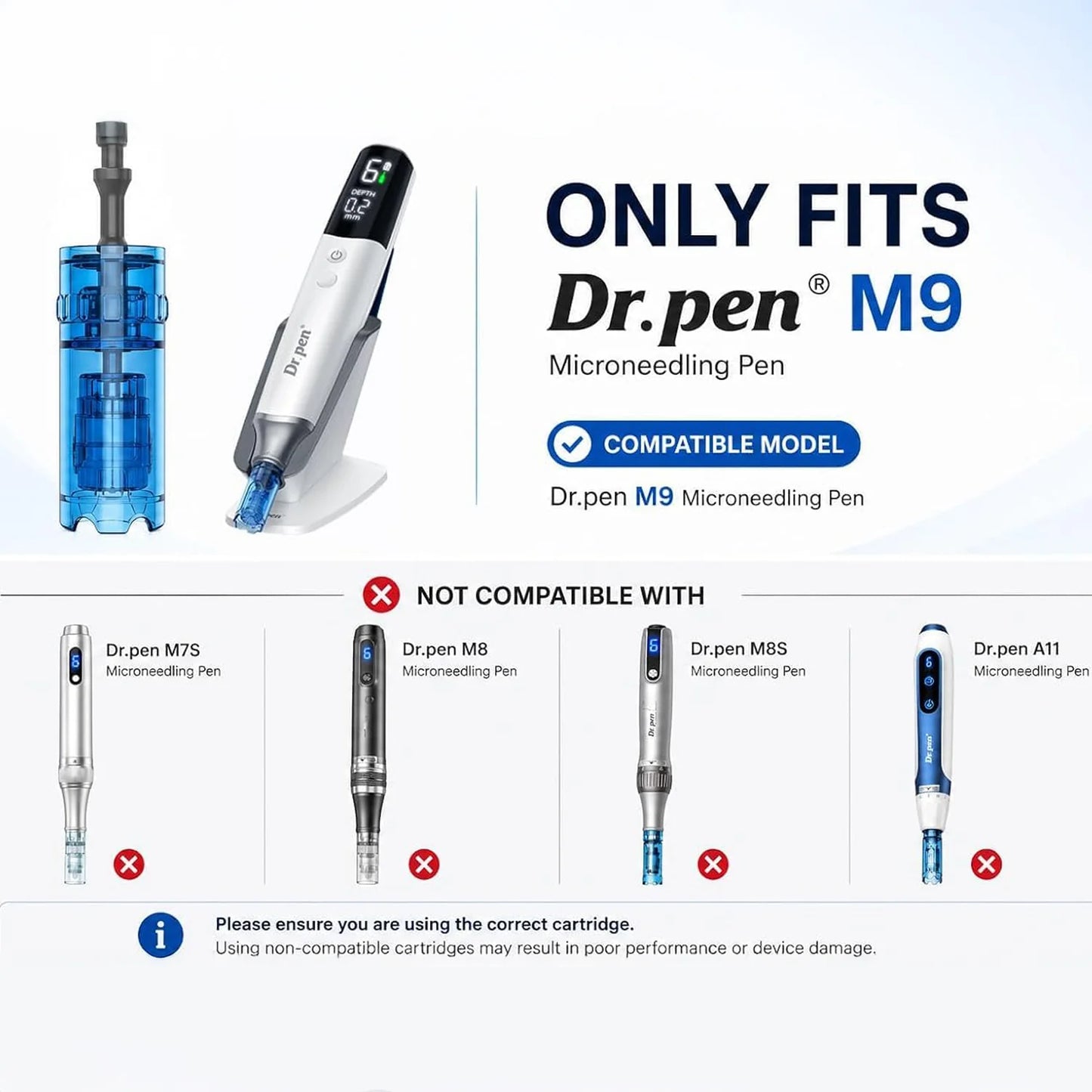 Dr. pen Ultima M9 Cartridges Microneedling Pen Cartridges - 10 pacs/Pack