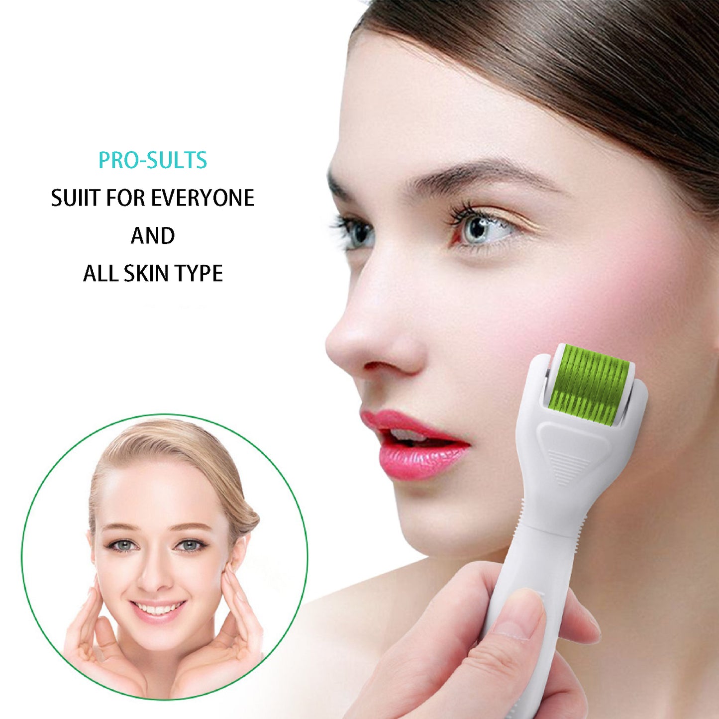 Derma Roller 4 in 1 Titanium Microneedling Roller Kit